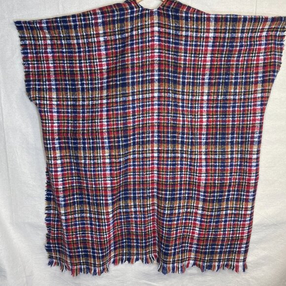 Plaid Poncho Do Everything in Love Anthropologie Women One Size Shawl Wrap Cozy - Picture 8 of 9